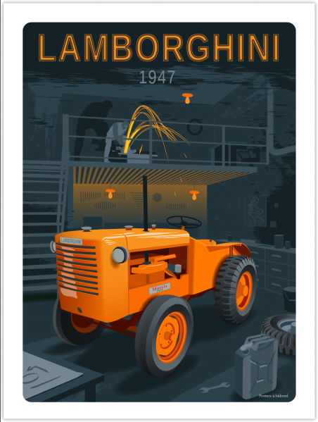 Affiche Lamborghini tracteur Carioca