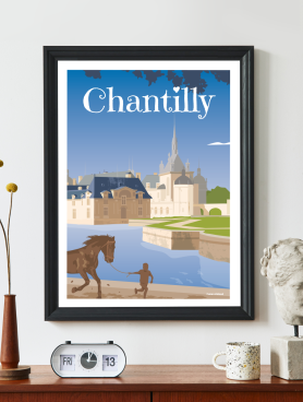 Affiche Chantilly « Le Château » - Posters à Bâbord Taille 30 x 40 cm